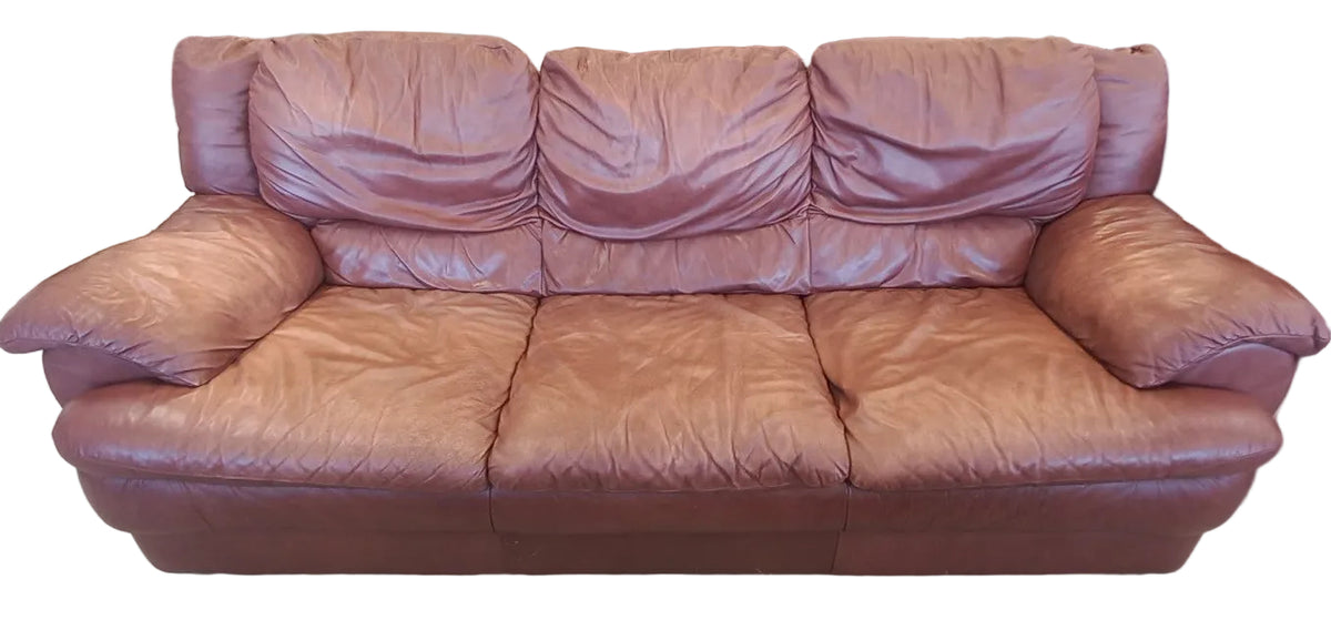 Red Leather Sofa