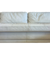 Roche Bobois Cream Leather Sectional Sofa w/ Chaise