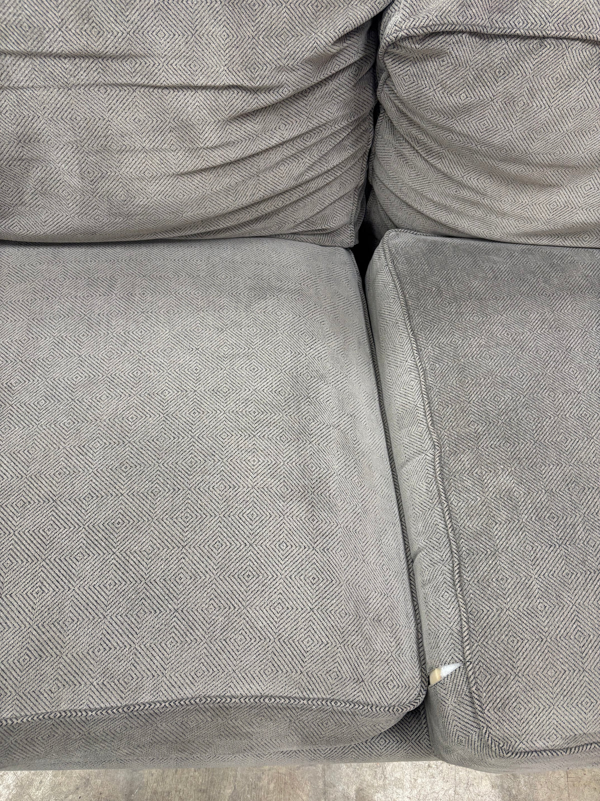 Grey Plush Loveseat