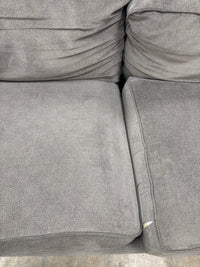 Grey Plush Loveseat