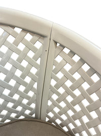 White Wicker Style Chair With Cushion