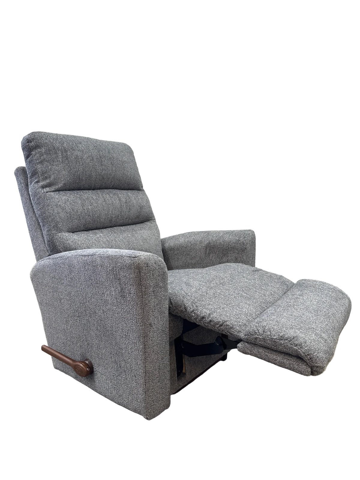 La-Z-Boy Liam Rocking Recliner in a textured gray fabric.