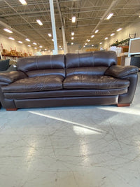 Drak Brown Leather Sofa