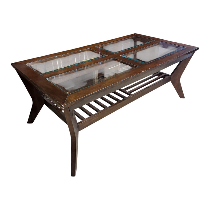 Contemporary Coffee Table with Glass Panes