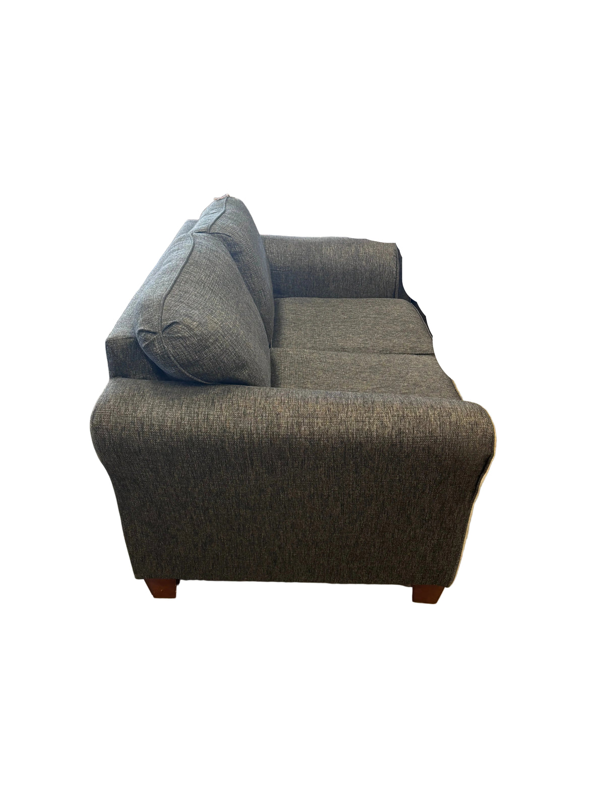 Grey Fabric Loveseat