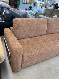 88"W Woven Light Brown Sofa