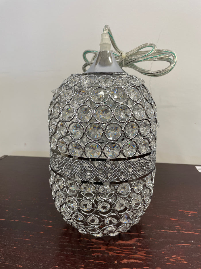 Glass and Chrome Pendant Light