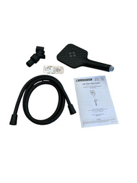 Glacier Bay Kendrick Rectangle Handheld Showerhead Kit in Matte Black
