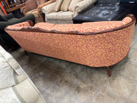 French Victorian-Style Orange Sofa