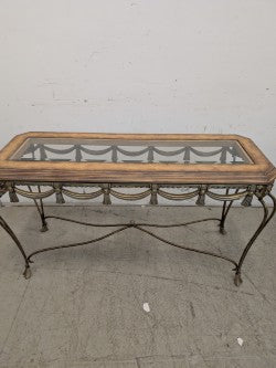 Vintage Louis VXI Front Hall Table With Brass Legs