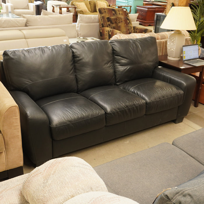 77-inch 3-Seat Leather Sofa