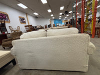 Traditional Cream-Colored Loveseat