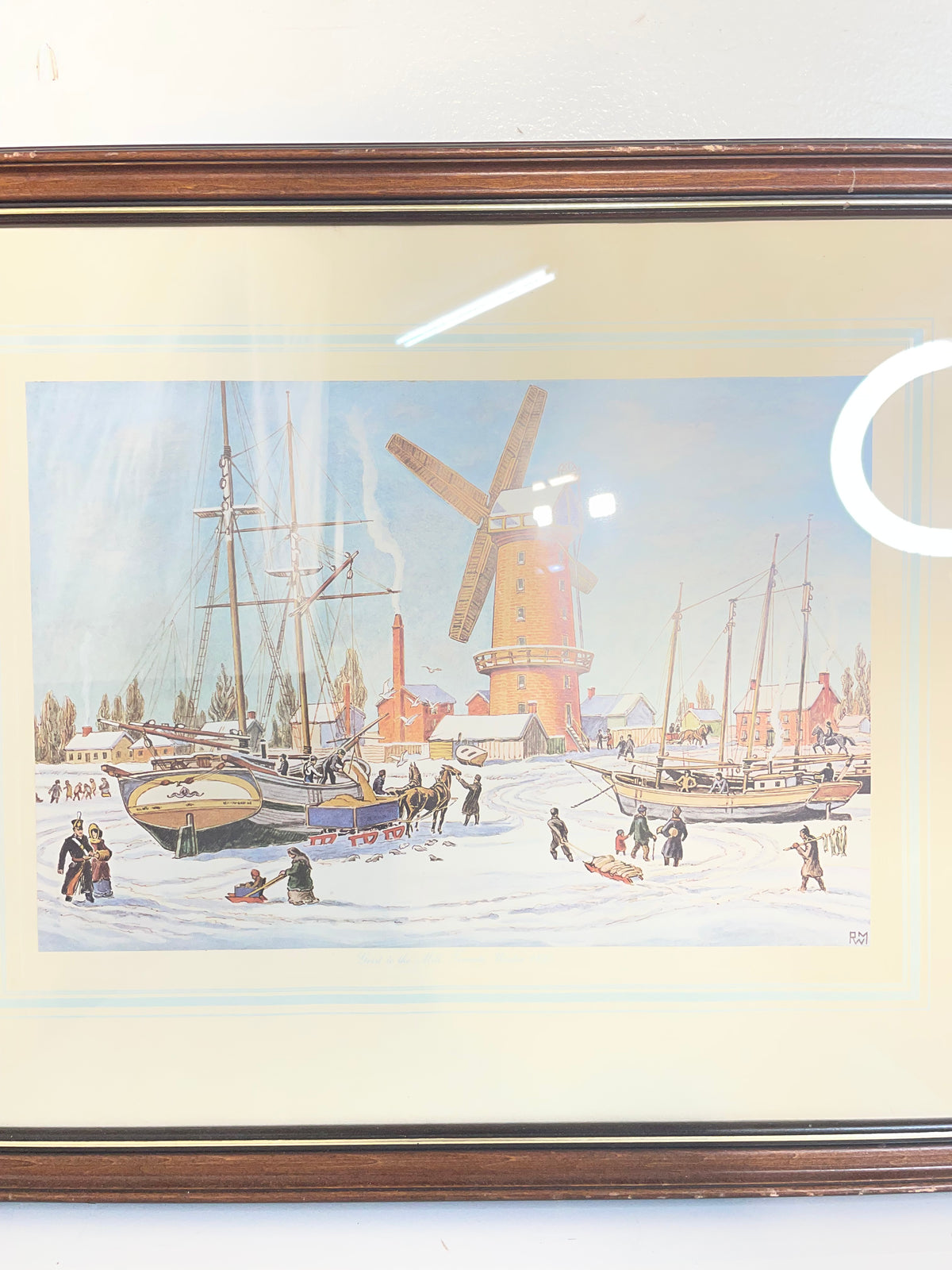 Framed Print of "Grist to the Mill, Winter, 1835" by Rowley W. Murphy