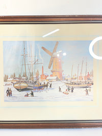 Framed Print of "Grist to the Mill, Winter, 1835" by Rowley W. Murphy