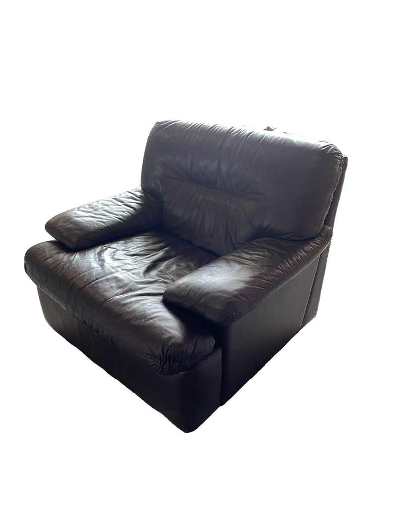 Dark Brown Leather Armchair