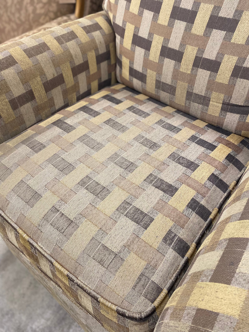Tan Weave Pattern Recliner