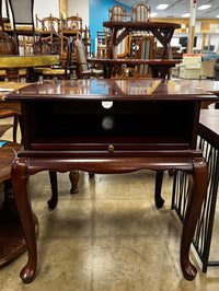 Mahogany Side Table with Pullout Tray