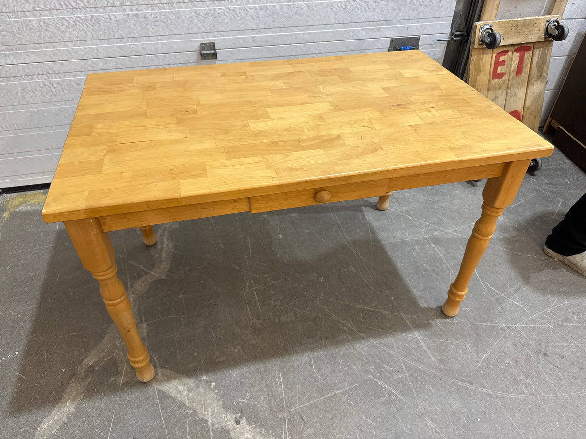 48 in. W Farm Table With Drawer