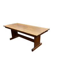 Rustic Trestle Base Coffee Table