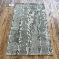 3x5-ft Desert Smoke Area Rug, Wool and Bamboo Silk, 2-0105302