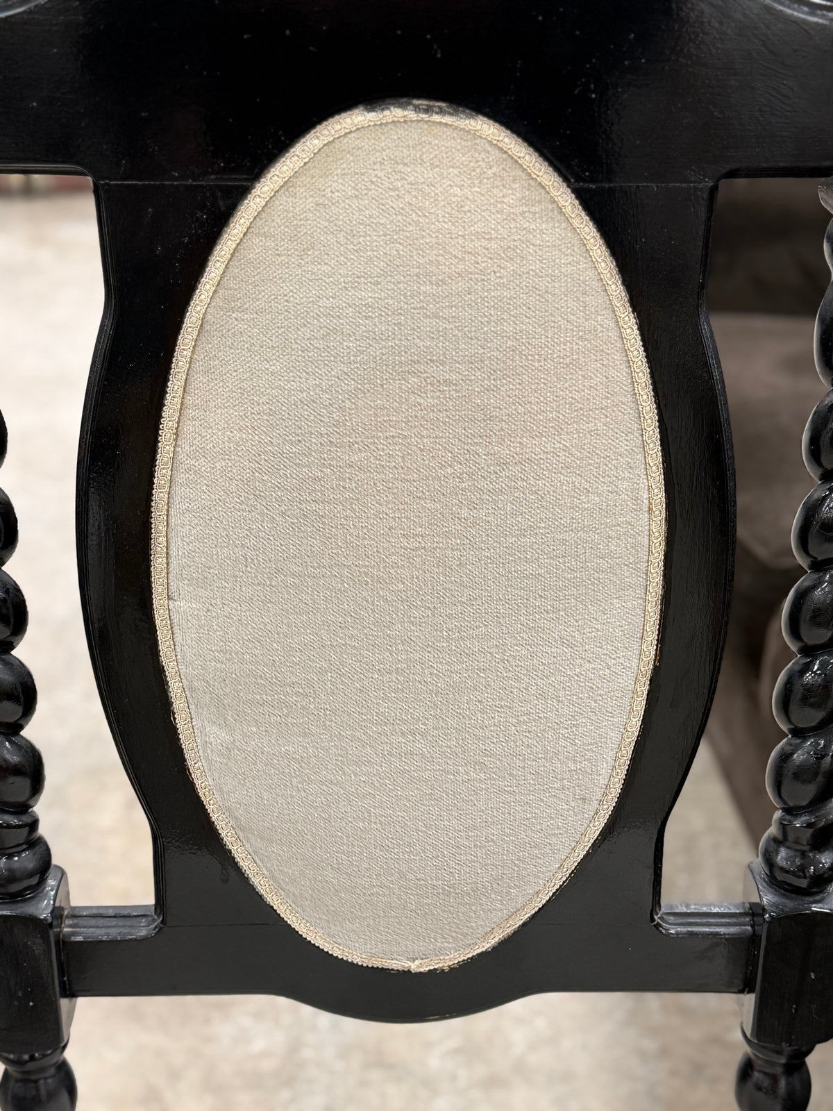 Black and White Victorian Styed Dining Chair