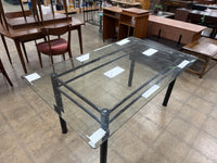 Black Rectangular Glass Dining Table