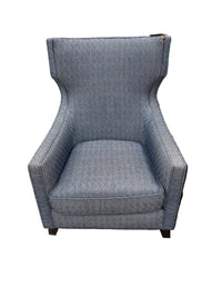 Blue Patterned Accent Chair