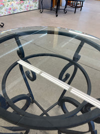 24"W Side Table with Glass Top