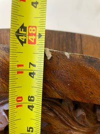 Bali Carved Wood Round Panel. 47 in W x 3 in D