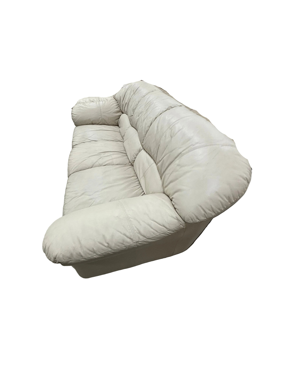 Off-White Leather Couch