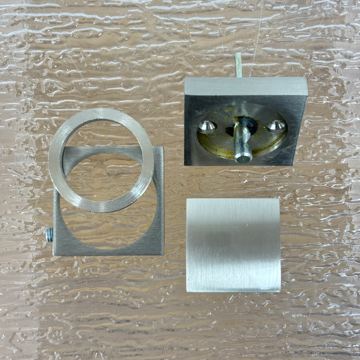 Square Privacy Thumb Turn Set in Satin Nickel, 3-Pack, 8000STT