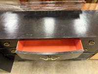 Black Wooden 8-Drawer Dresser