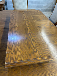 70"W Dining Table with 6 Chairs & Leaf