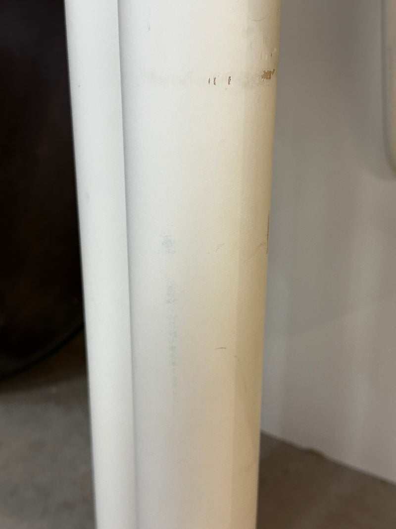 White Mid-century Modern Vanity Set/Desk With a Matching Stool