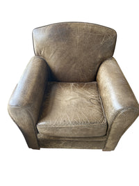 Distressed Leather Armchair
