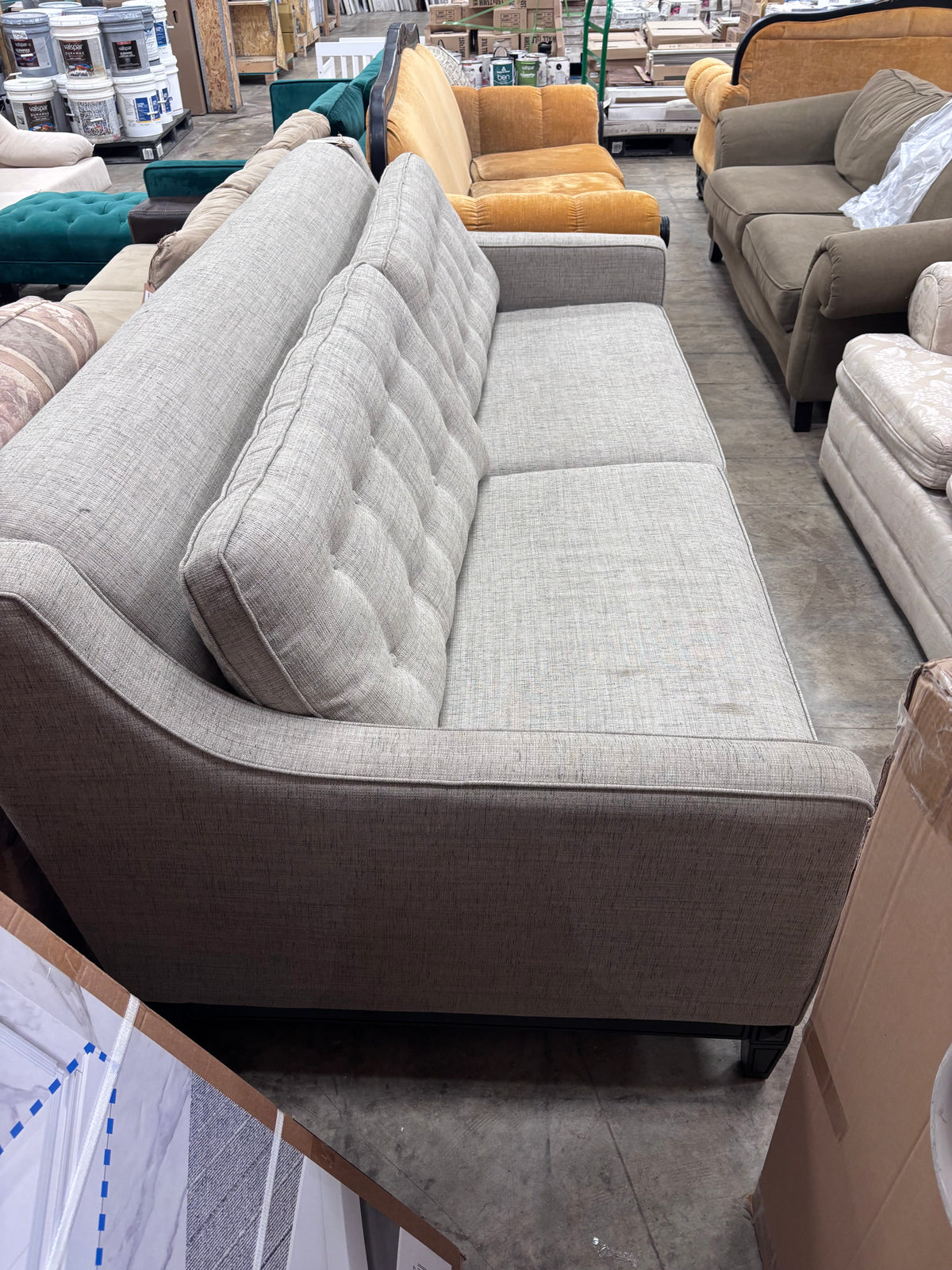 Modern Grey 3-Seater Sofa