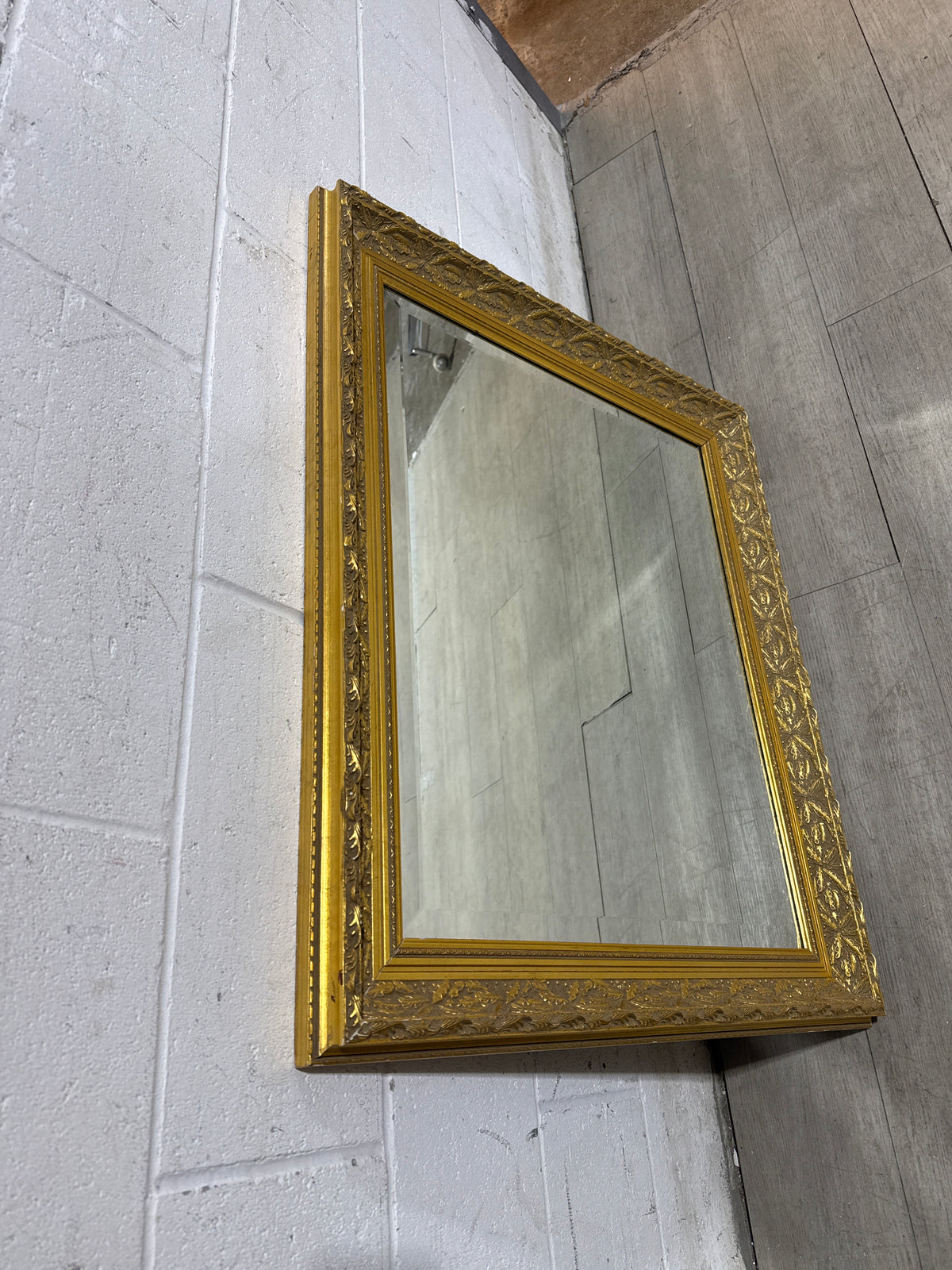 Antique Gold Frame Beveled  Mirror