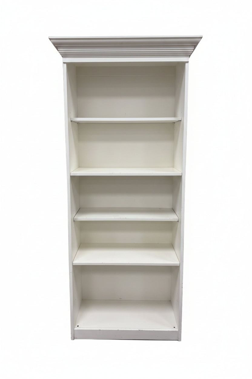 Large White Wooden Bookshelf