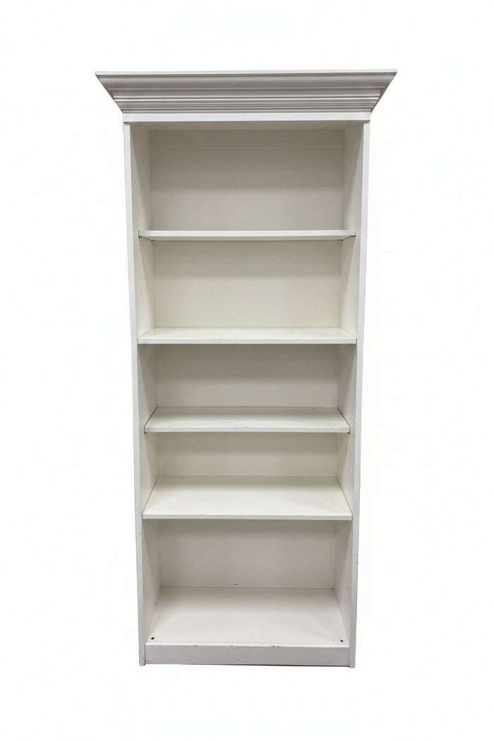 Large White Wooden Bookshelf