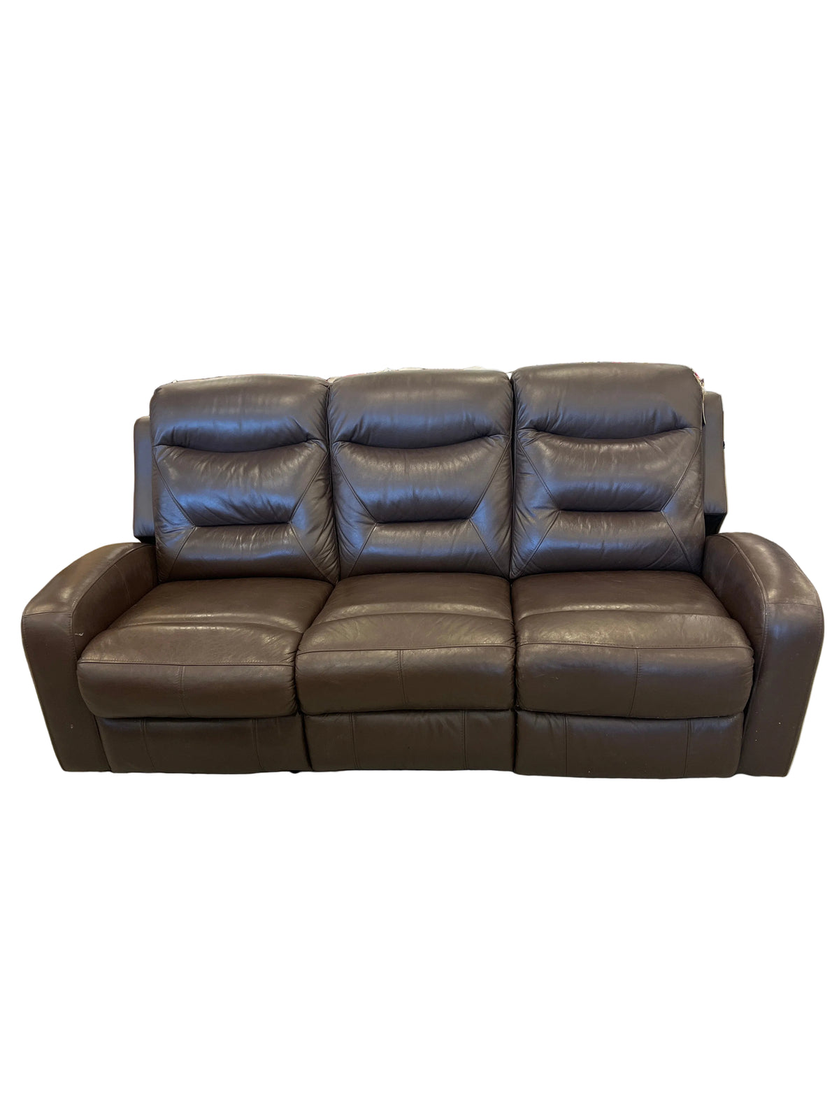 Dark Brown Power-reclining Leather Sofa