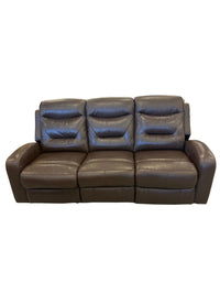 Dark Brown Power-reclining Leather Sofa