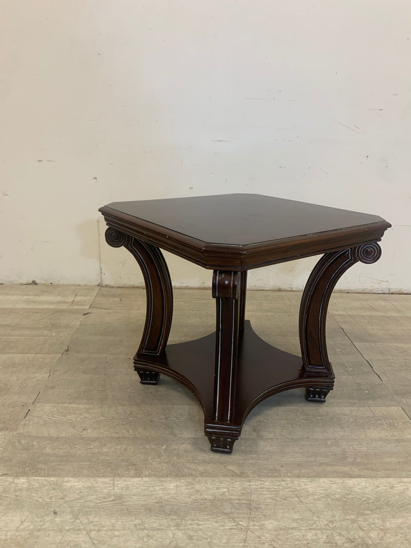 Solid Wood 2 Tier Side Table
