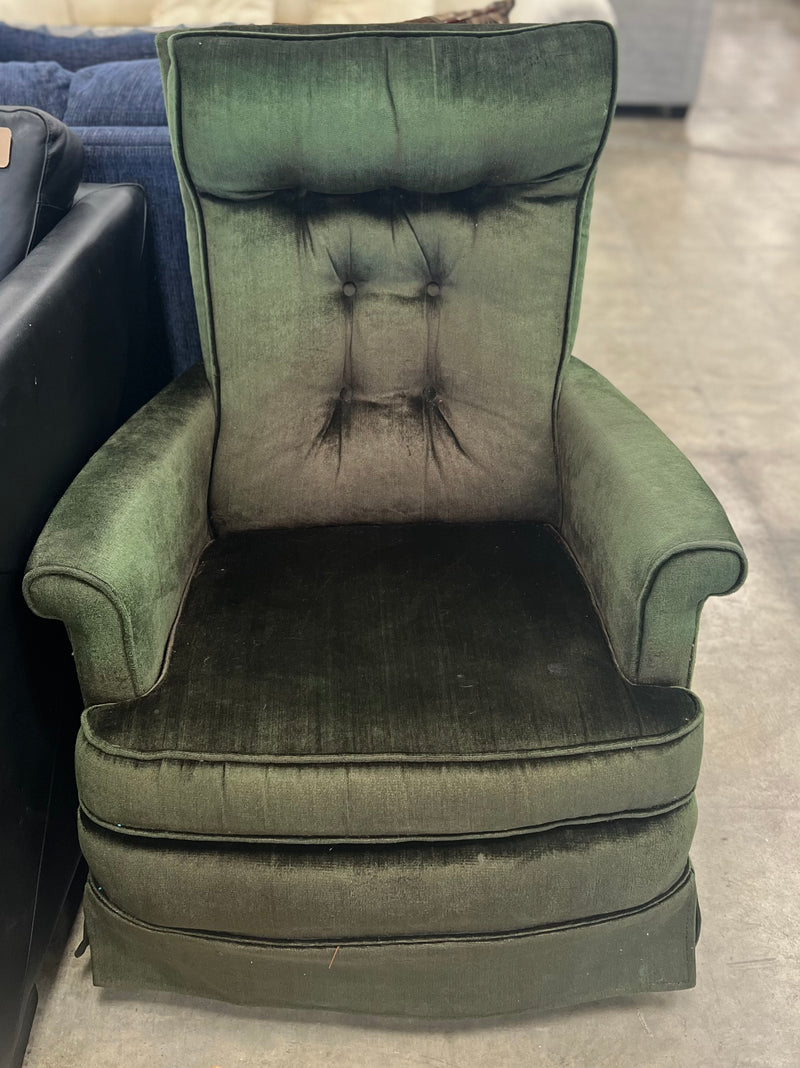 Green Velvet Armchair