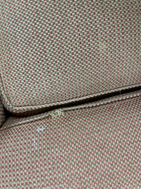 114" W Orange Woven Sectional Sofa