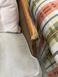 Vintage Barrel Back Rattan Styled Armchair