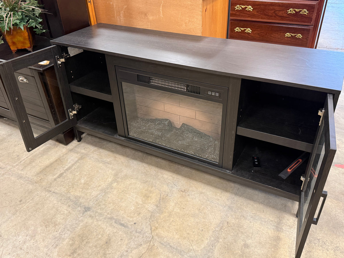 Black Electric Fireplace