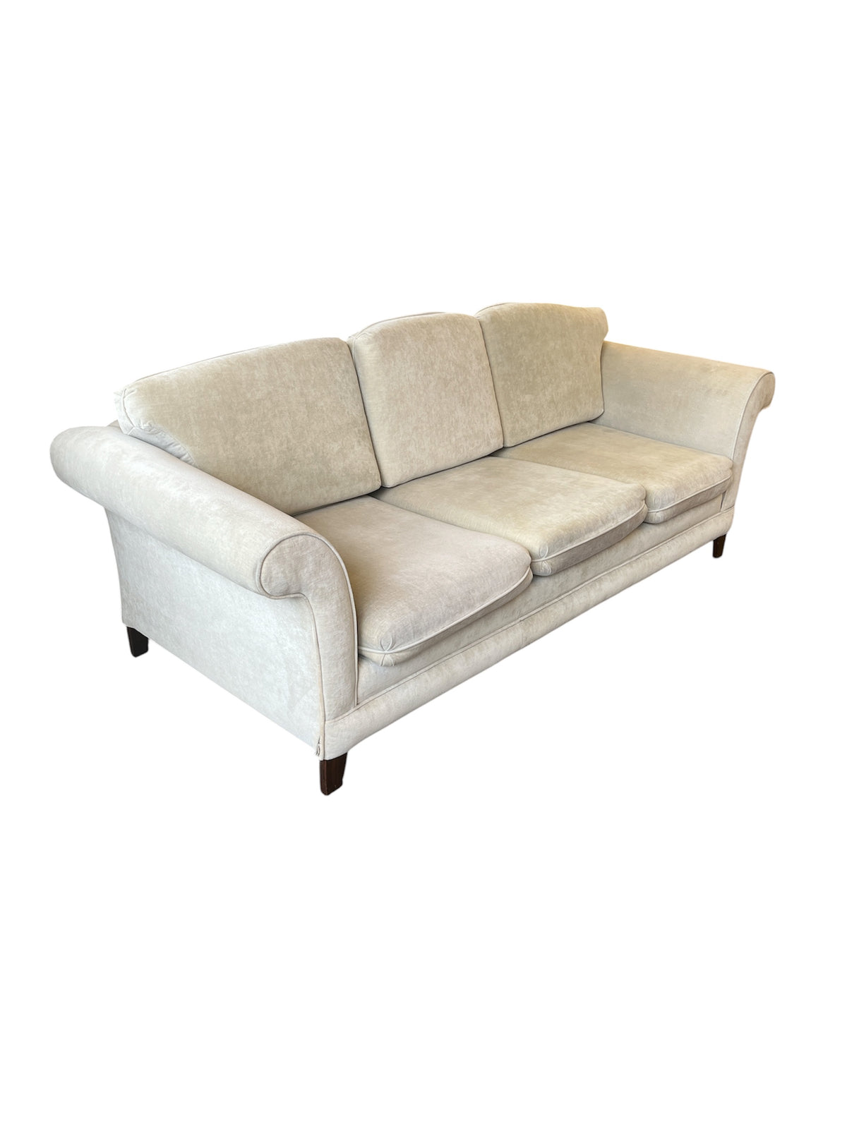 Neutral Cream Upholstered 3 Seater Sofa