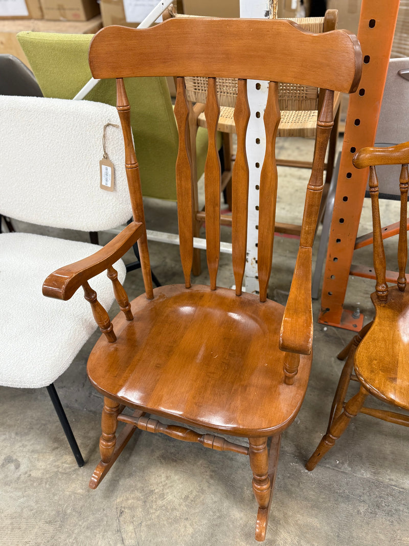 Honey Brown Wooden Rocking Chair
