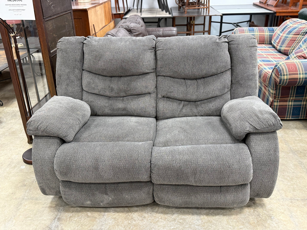 Dark Grey 2-Seater Reclining Loveseat