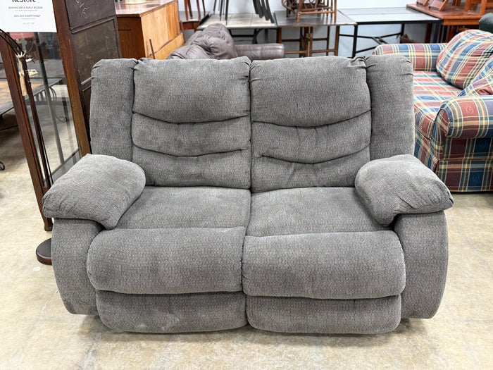 Dark Grey 2-Seater Reclining Loveseat